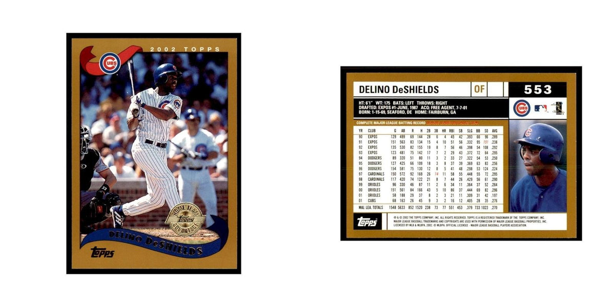 2002 Topps Home Team Advantage Delino Deshields Baseball Cards #553