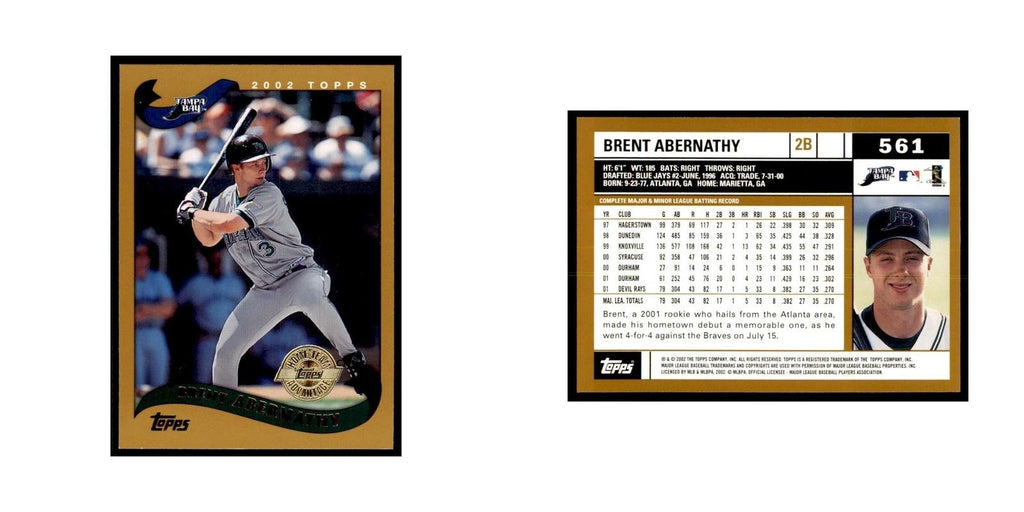 2002 Topps Home Team Advantage Brent Abernathy Baseball Cards #561