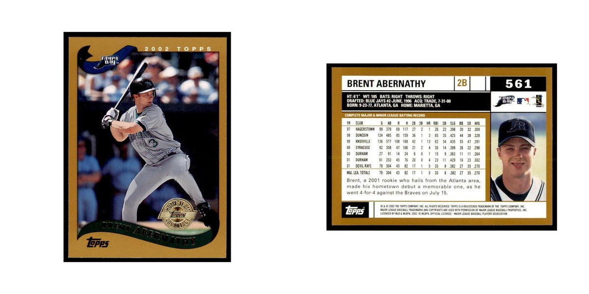 2002 Topps Home Team Advantage Brent Abernathy Baseball Cards #561