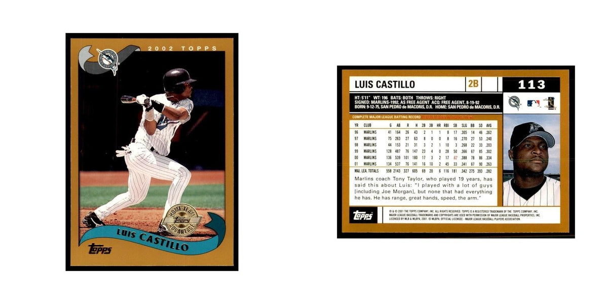 2002 Topps Home Team Advantage Luis Castillo Baseball Cards #113