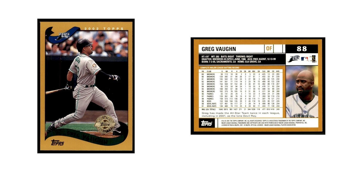 2002 Topps Home Team Advantage Greg Vaughn Baseball Cards #88