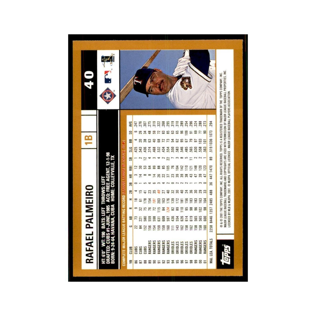 2002 Topps Home Team Advantage Rafael Palmeiro Baseball Cards #40