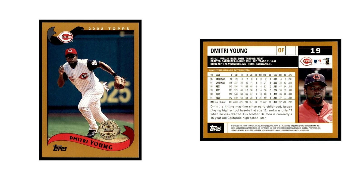 2002 Topps Home Team Advantage Dmitri Young Baseball Cards #19