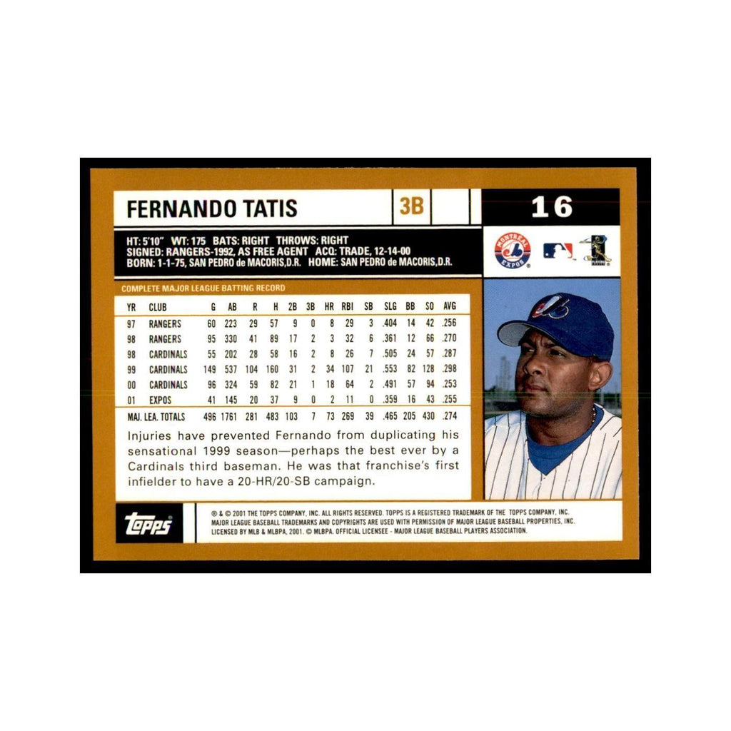2002 Topps Home Team Advantage Fernando Tatis Baseball Cards #16