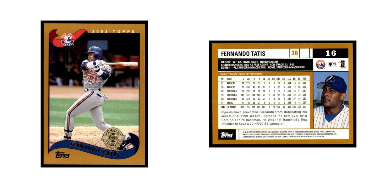 2002 Topps Home Team Advantage Fernando Tatis Baseball Cards #16