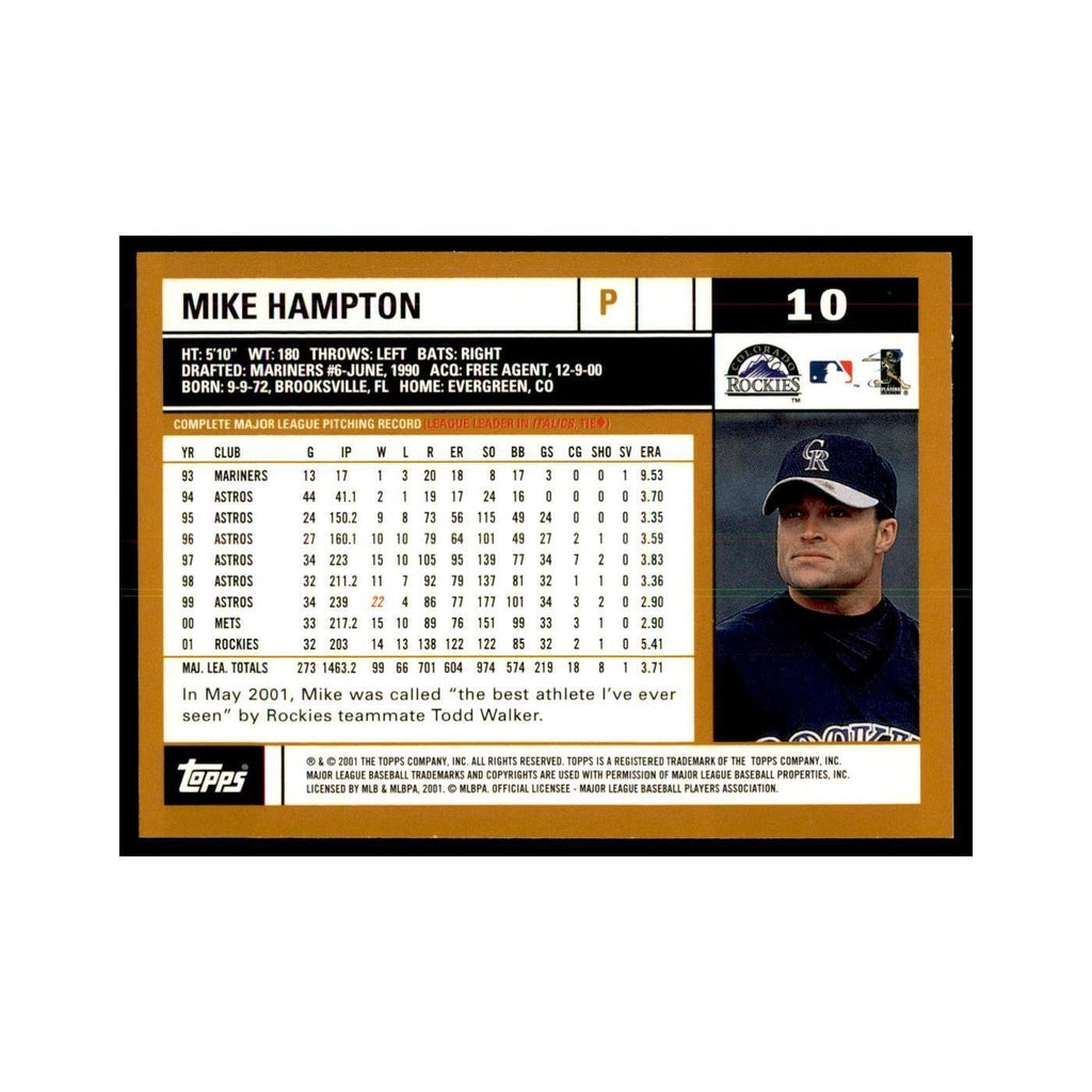 2002 Topps Home Team Advantage Mike Hampton Baseball Cards #10