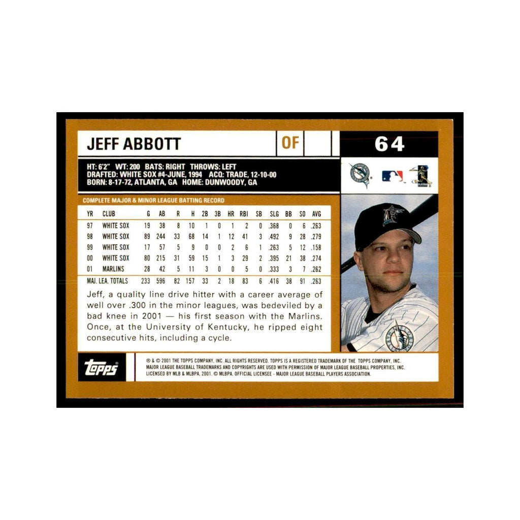 2002 Topps Home Team Advantage Jeff Abbott Baseball Cards #64