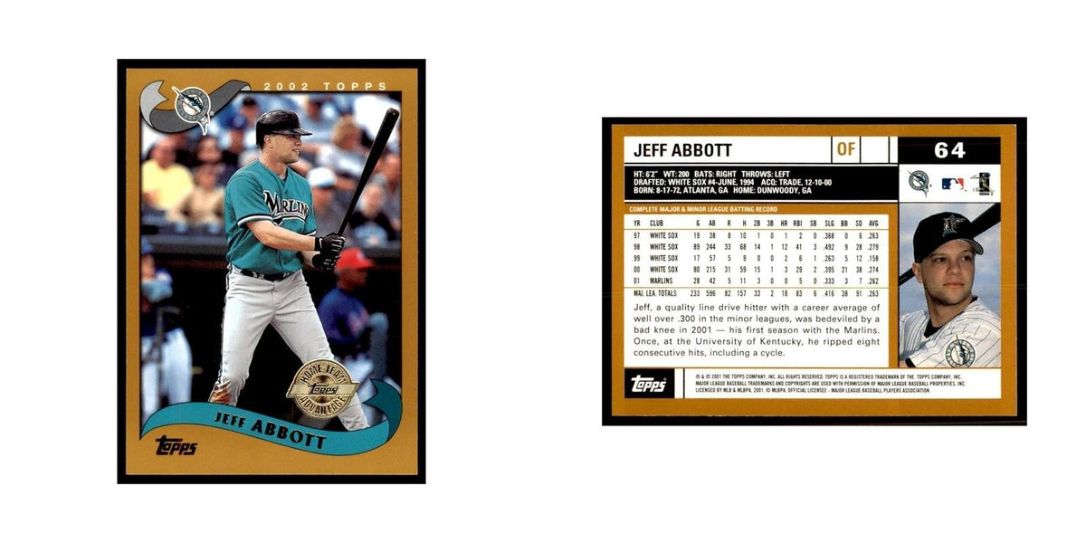 2002 Topps Home Team Advantage Jeff Abbott Baseball Cards #64