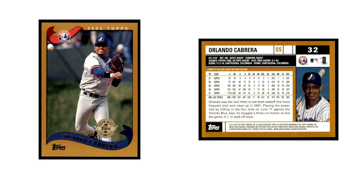 2002 Topps Home Team Advantage Orlando Cabrera Baseball Cards #32
