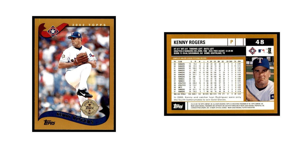 2002 Topps Home Team Advantage Kenny Rogers Baseball Cards #48