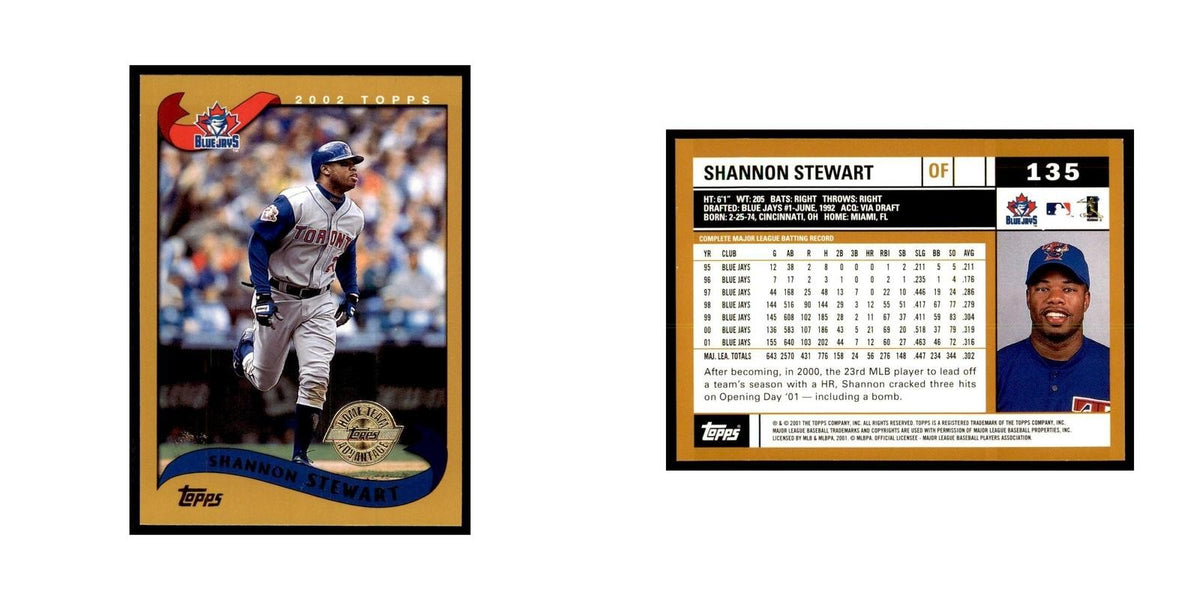 2002 Topps Home Team Advantage Shannon Stewart Baseball Cards #135