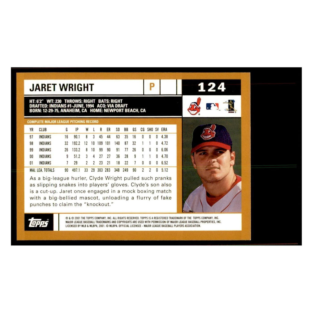 2002 Topps Home Team Advantage Jaret Wright Baseball Cards #124