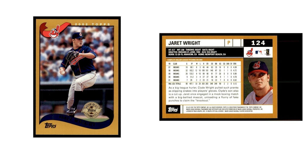 2002 Topps Home Team Advantage Jaret Wright Baseball Cards #124
