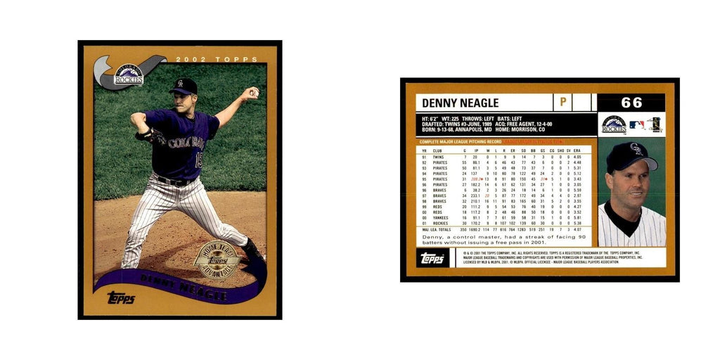 2002 Topps Home Team Advantage Denny Neagle Baseball Cards #66