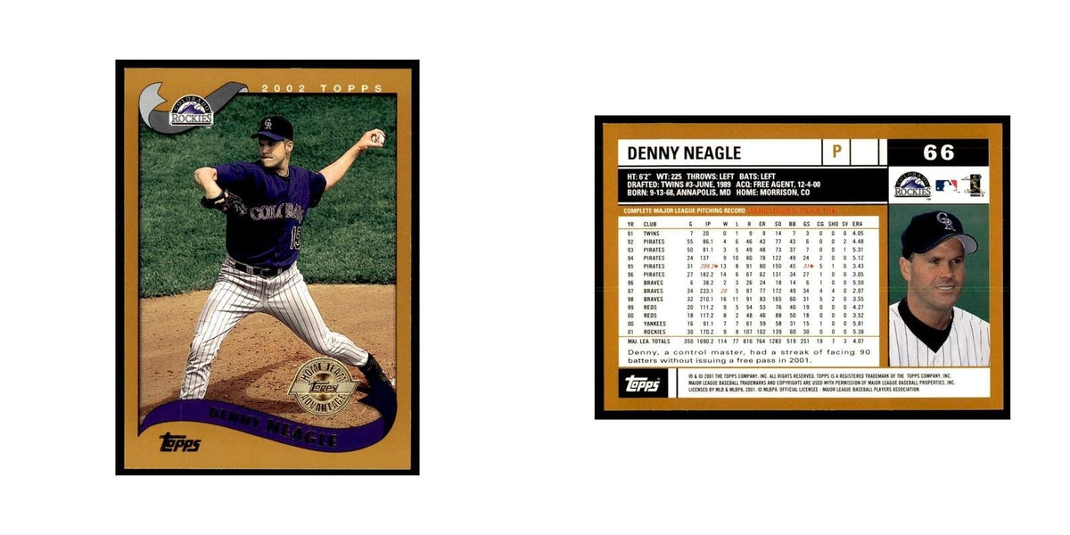 2002 Topps Home Team Advantage Denny Neagle Baseball Cards #66