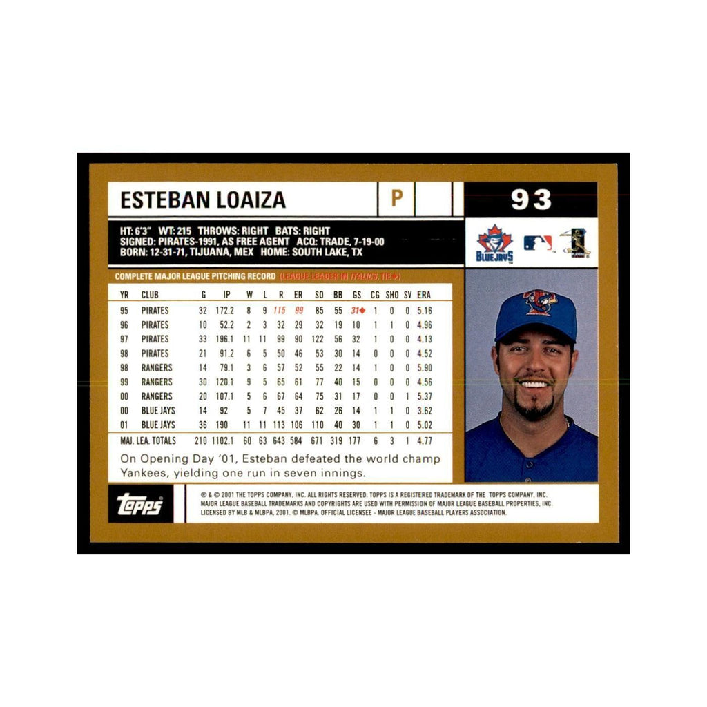 2002 Topps Home Team Advantage Esteban Loaiza Baseball Cards #93