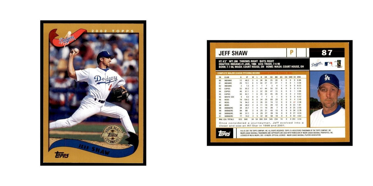2002 Topps Home Team Advantage Jeff Shaw Baseball Cards #87