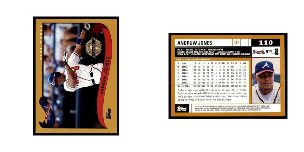 2002 Topps Home Team Advantage Andruw Jones Baseball Cards #110