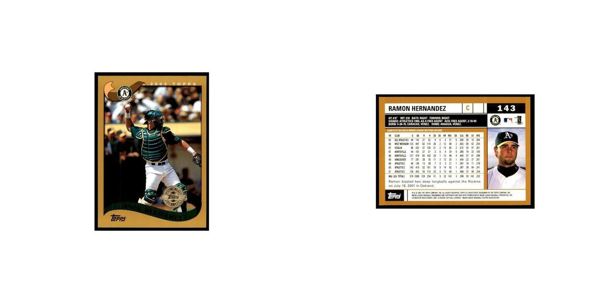 2002 Topps Home Team Advantage Ramon Hernandez Baseball Cards #143