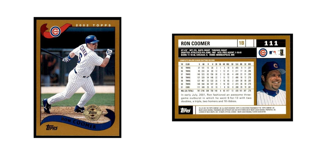 2002 Topps Home Team Advantage Ron Coomer Baseball Cards #111