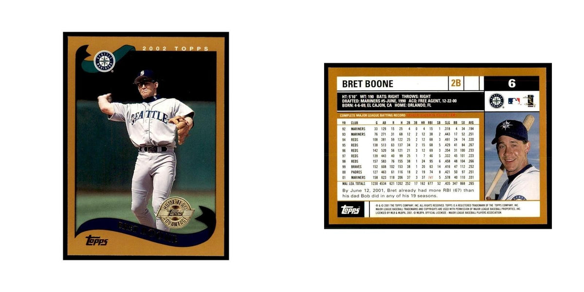 2002 Topps Home Team Advantage Bret Boone Baseball Cards #6