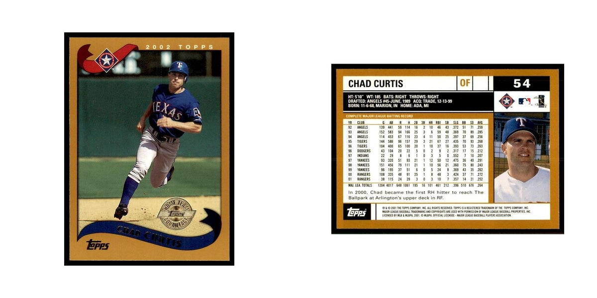 2002 Topps Home Team Advantage Chad Curtis Baseball Cards #54