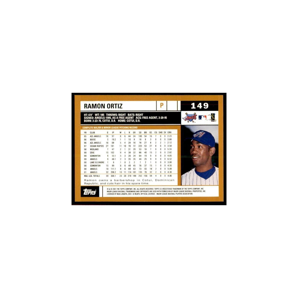 2002 Topps Home Team Advantage Ramon Ortiz Baseball Cards #149