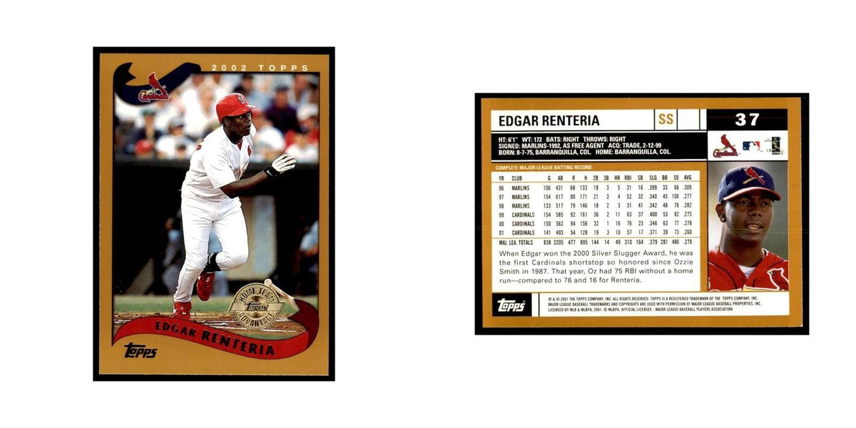 2002 Topps Home Team Advantage Edgar Renteria Baseball Cards #37