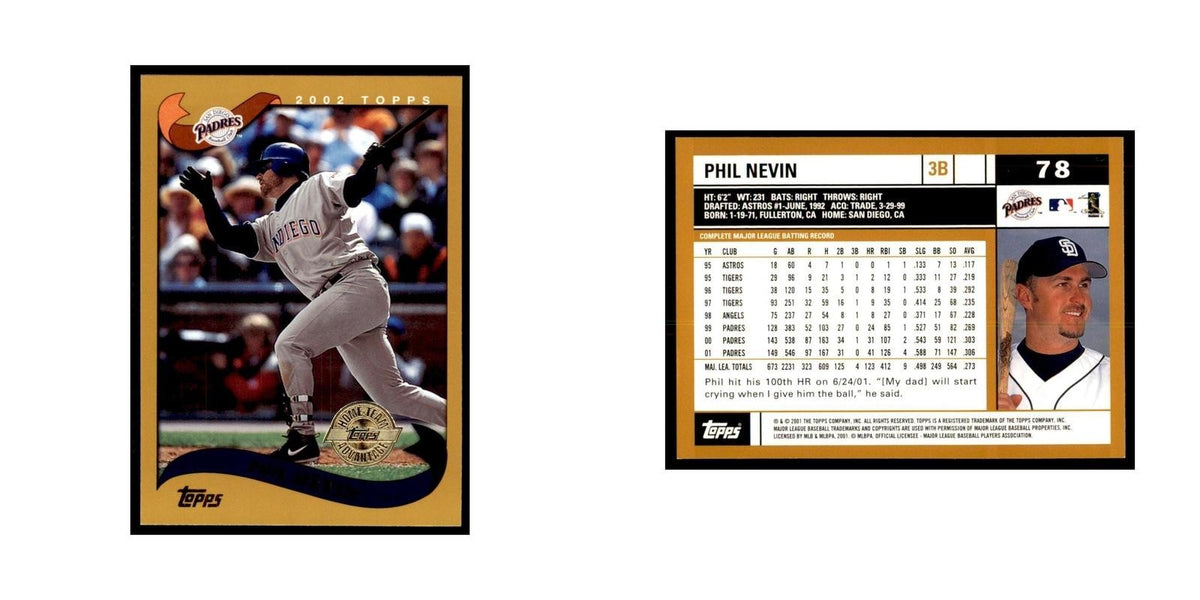 2002 Topps Home Team Advantage Phil Nevin Baseball Cards #78