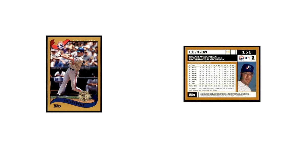 2002 Topps Home Team Advantage Lee Stevens Baseball Cards #151