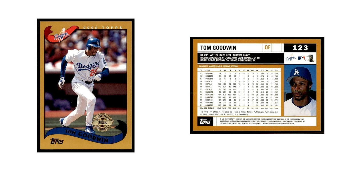 2002 Topps Home Team Advantage Tom Goodwin Baseball Cards #123