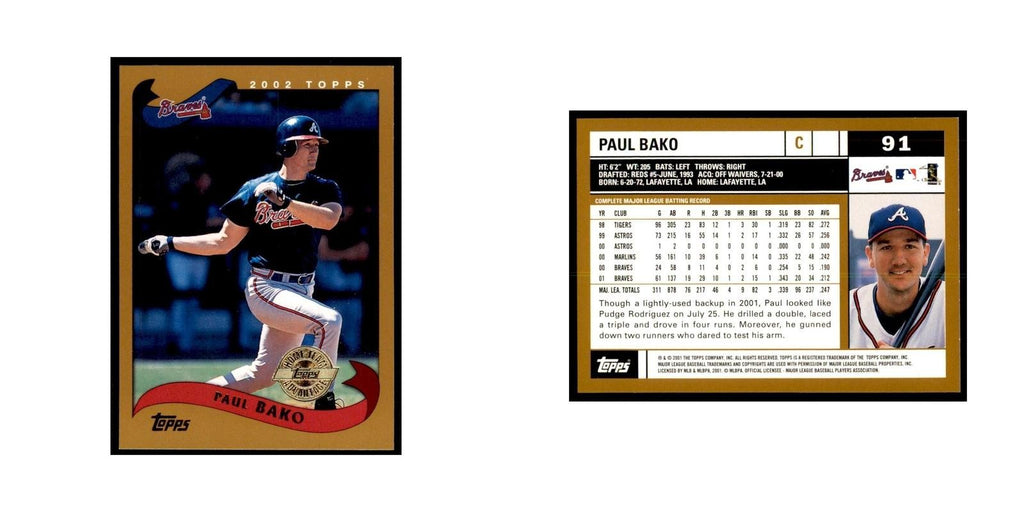 2002 Topps Home Team Advantage Paul Bako Baseball Cards #91