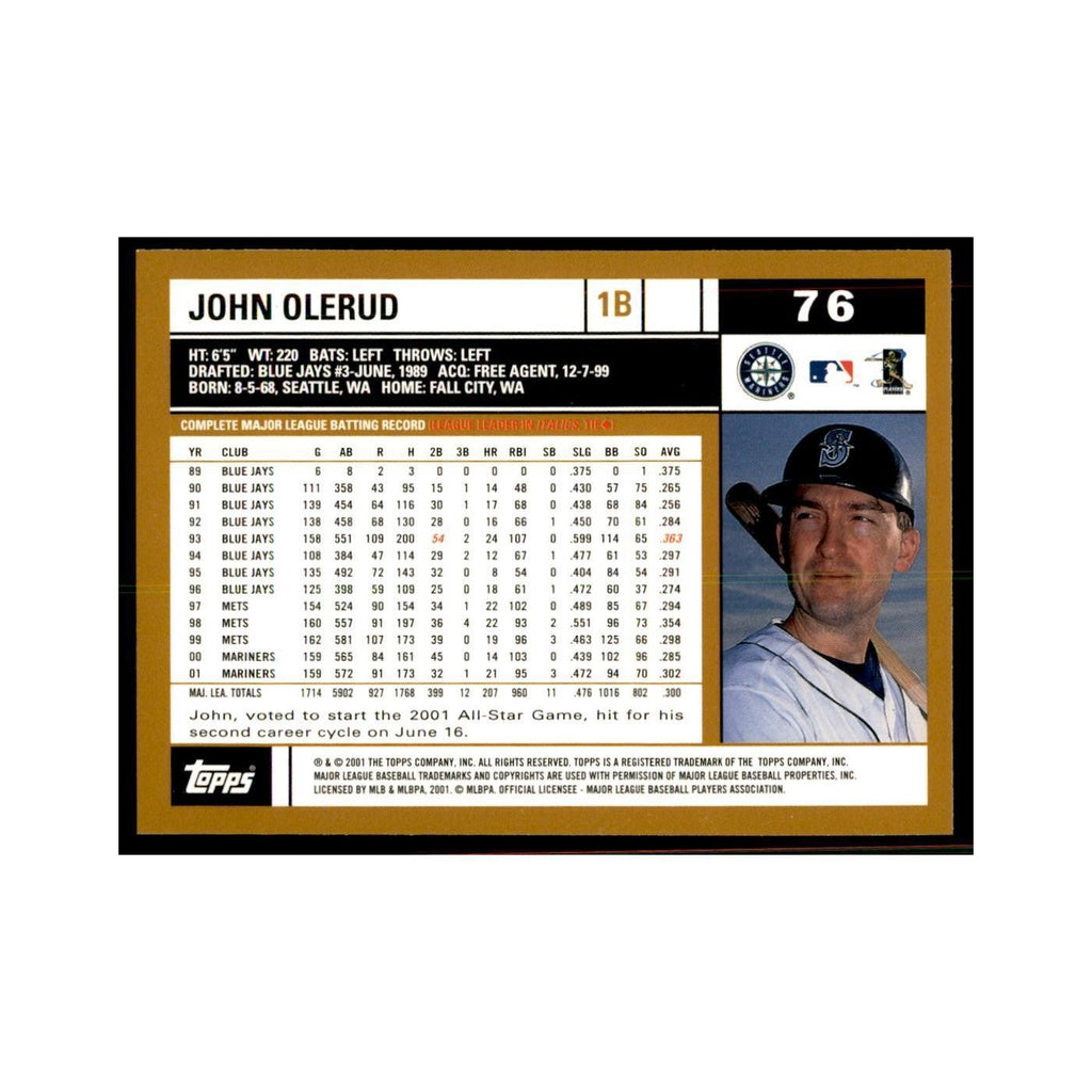 2002 Topps Home Team Advantage John Olerud Baseball Cards #76