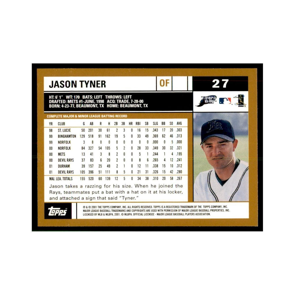 2002 Topps Home Team Advantage Jason Tyner Baseball Cards #27