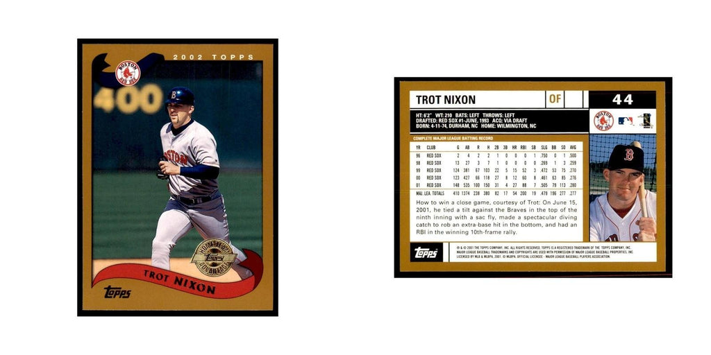 2002 Topps Home Team Advantage Trot Nixon Baseball Cards #44