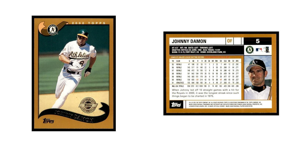2002 Topps Home Team Advantage Johnny Damon Baseball Cards #5