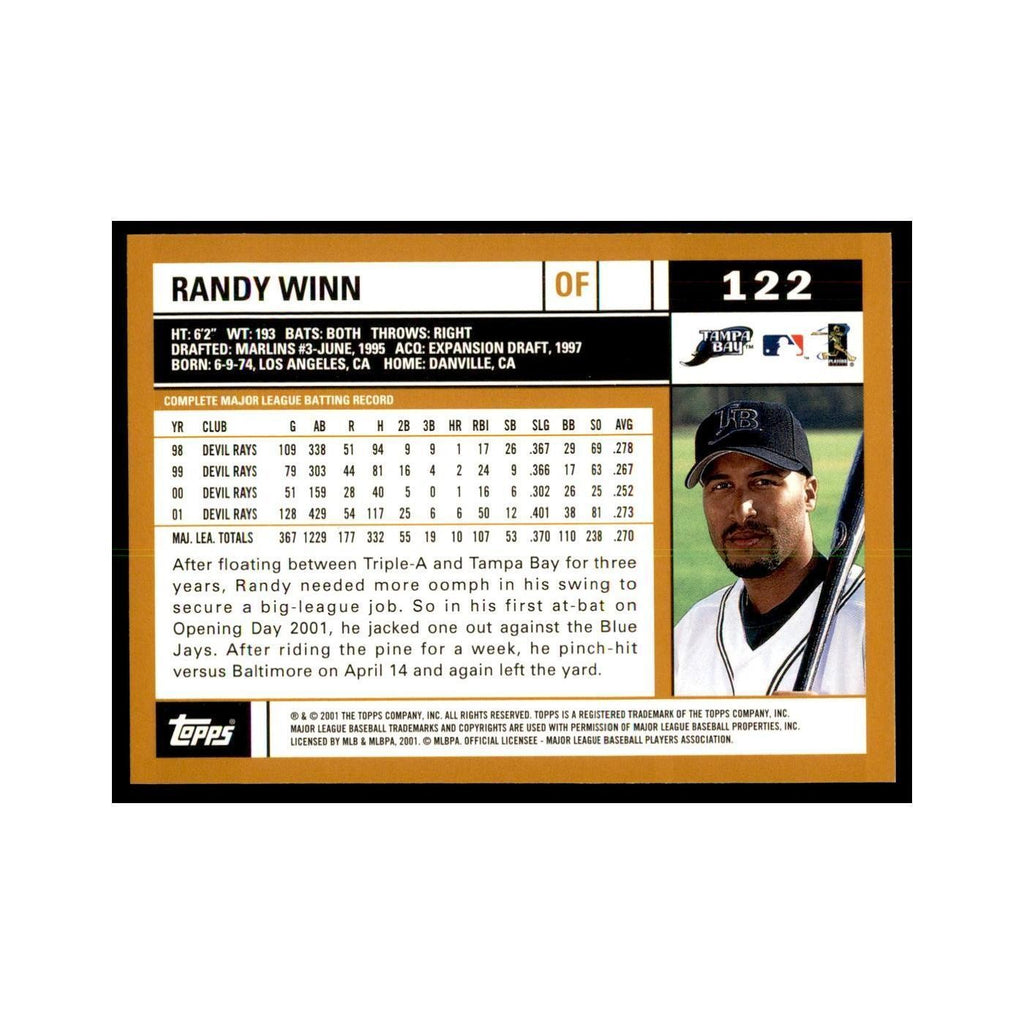 2002 Topps Home Team Advantage Randy Winn Baseball Cards #122