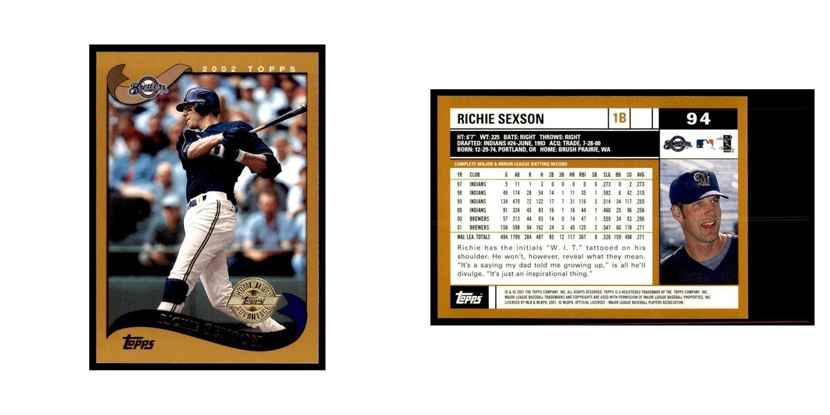 2002 Topps Home Team Advantage Richie Sexson Baseball Cards #94
