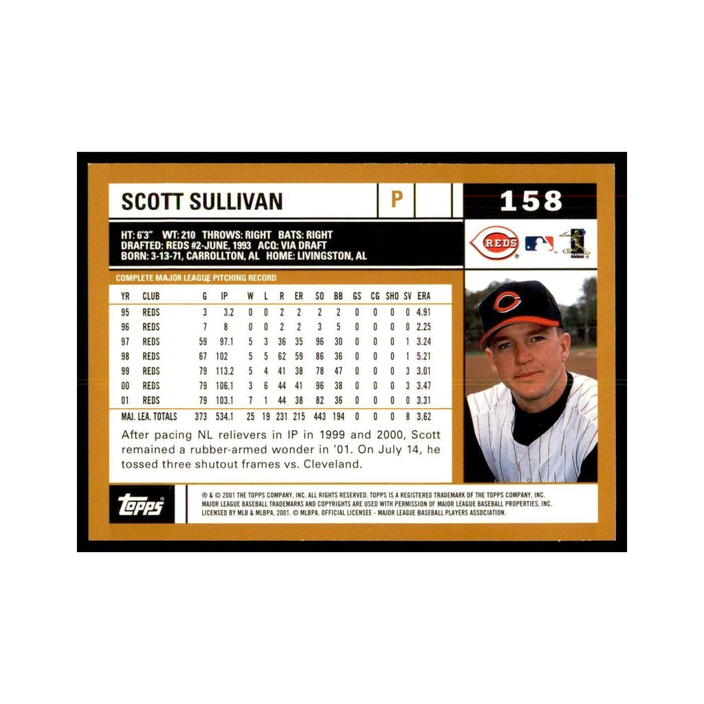 2002 Topps Home Team Advantage Scott Sullivan Baseball Cards #158