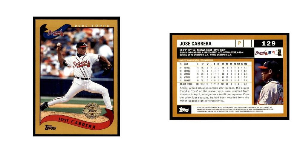 2002 Topps Home Team Advantage Jose Cabrera Baseball Cards #129