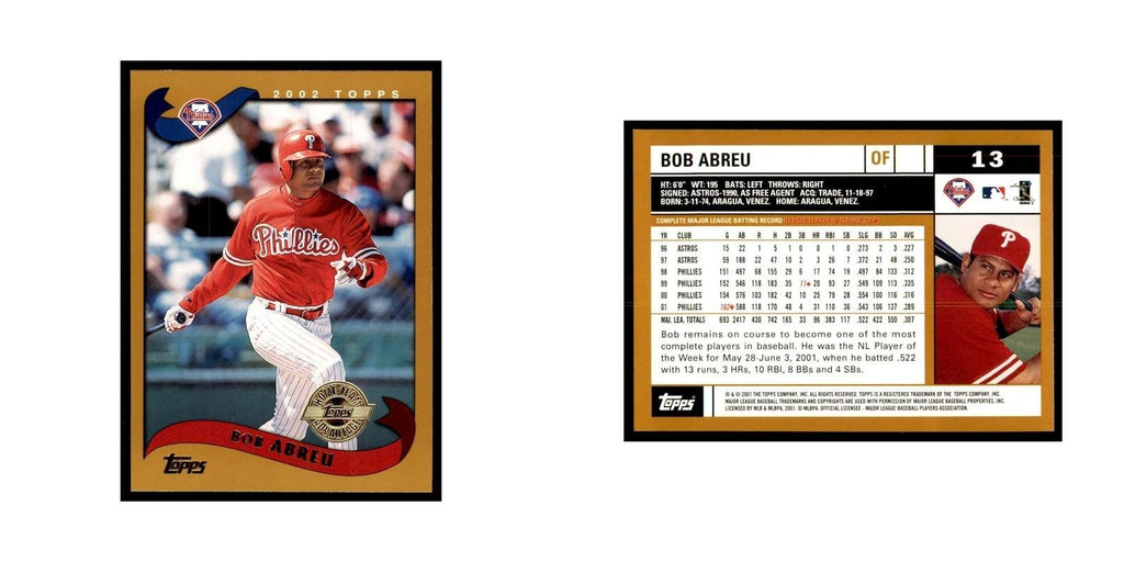 2002 Topps Home Team Advantage Bobby Abreu Baseball Cards #13