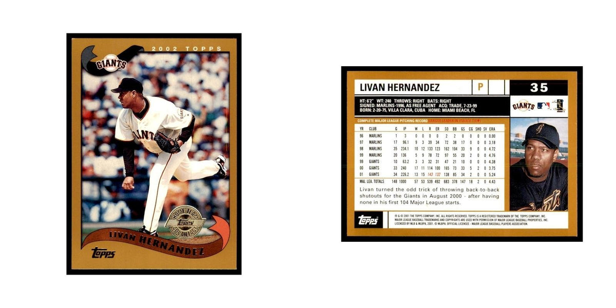 2002 Topps Home Team Advantage Livan Hernandez Baseball Cards #35