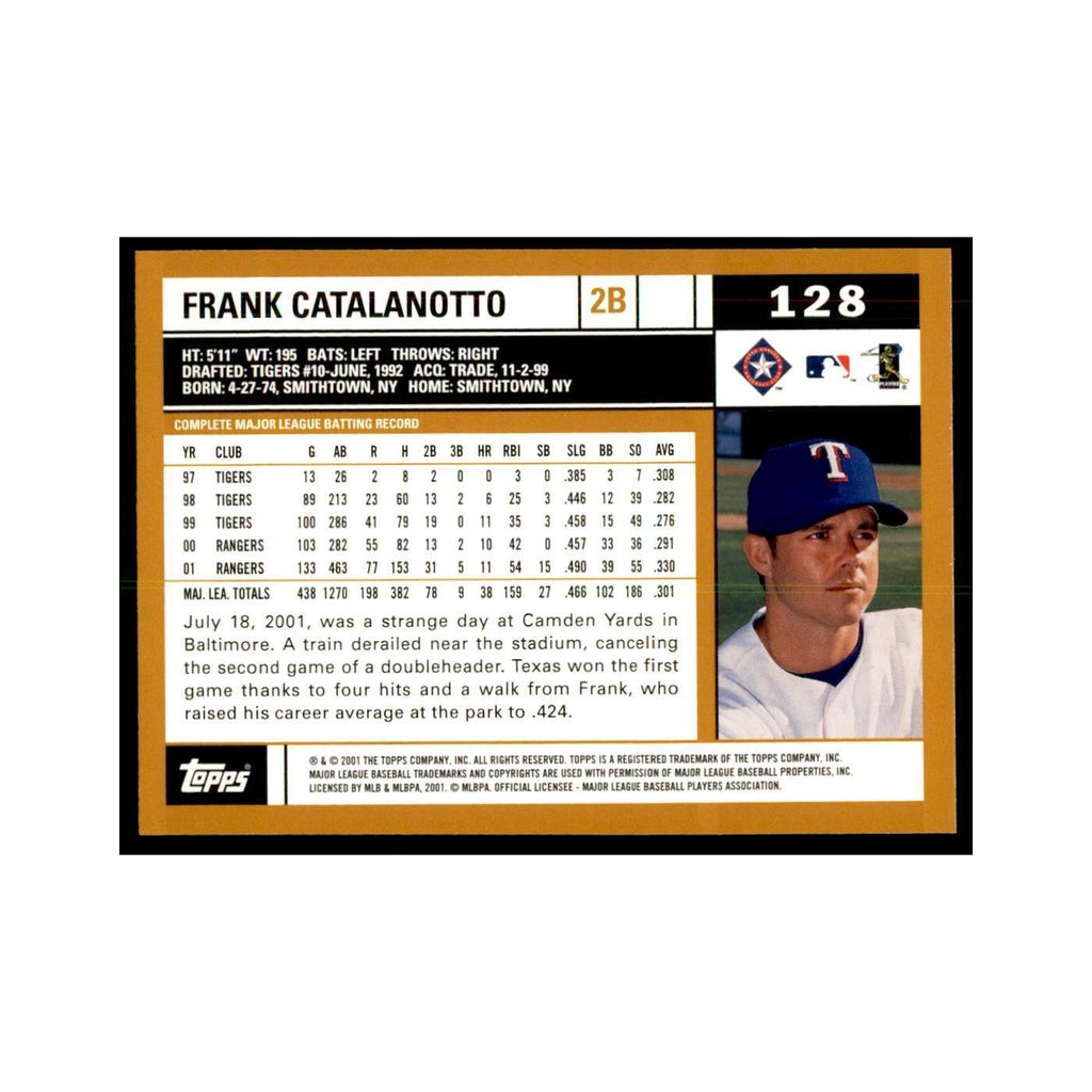 2002 Topps Home Team Advantage Frank Catalanotto Baseball Cards #128
