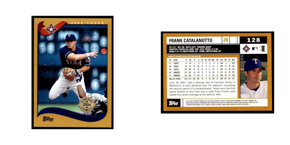 2002 Topps Home Team Advantage Frank Catalanotto Baseball Cards #128