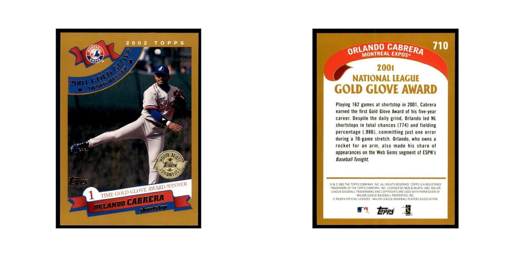 2002 Topps Home Team Advantage Orlando Cabrera Baseball Cards #710
