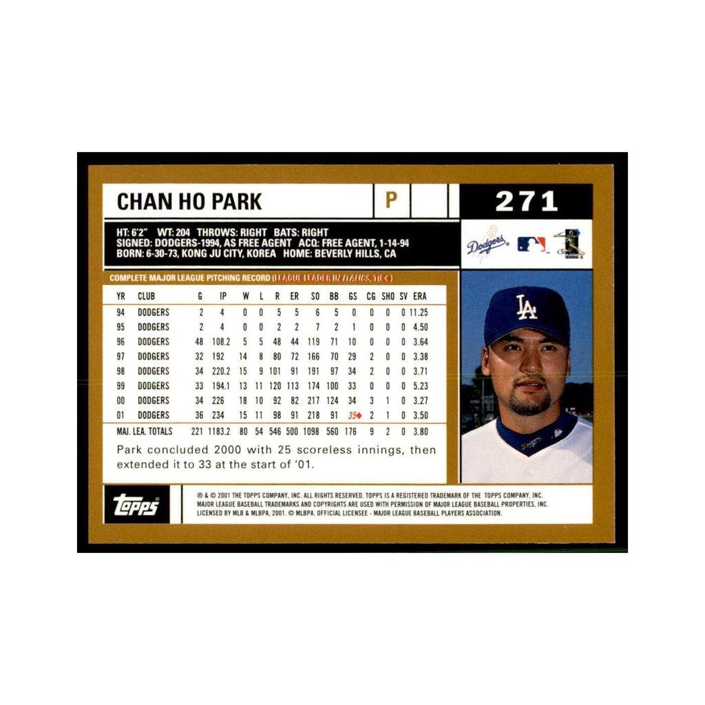 2002 Topps Home Team Advantage Chan Ho Park Baseball Cards #271