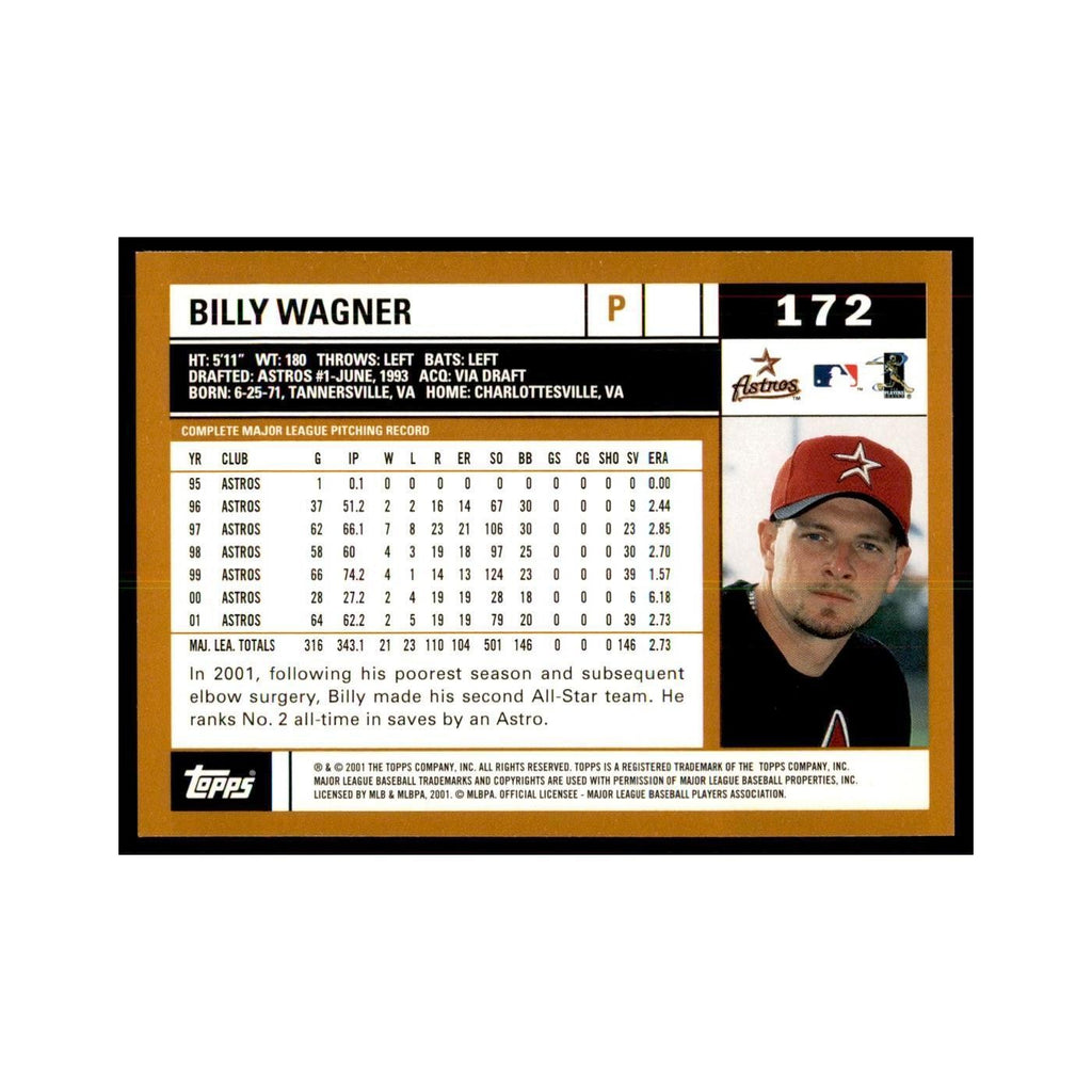 2002 Topps Home Team Advantage Billy Wagner Baseball Cards #172