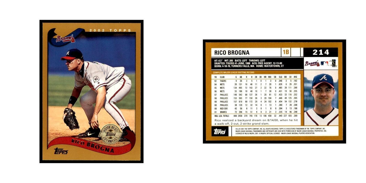 2002 Topps Home Team Advantage Rico Brogna Baseball Cards #214