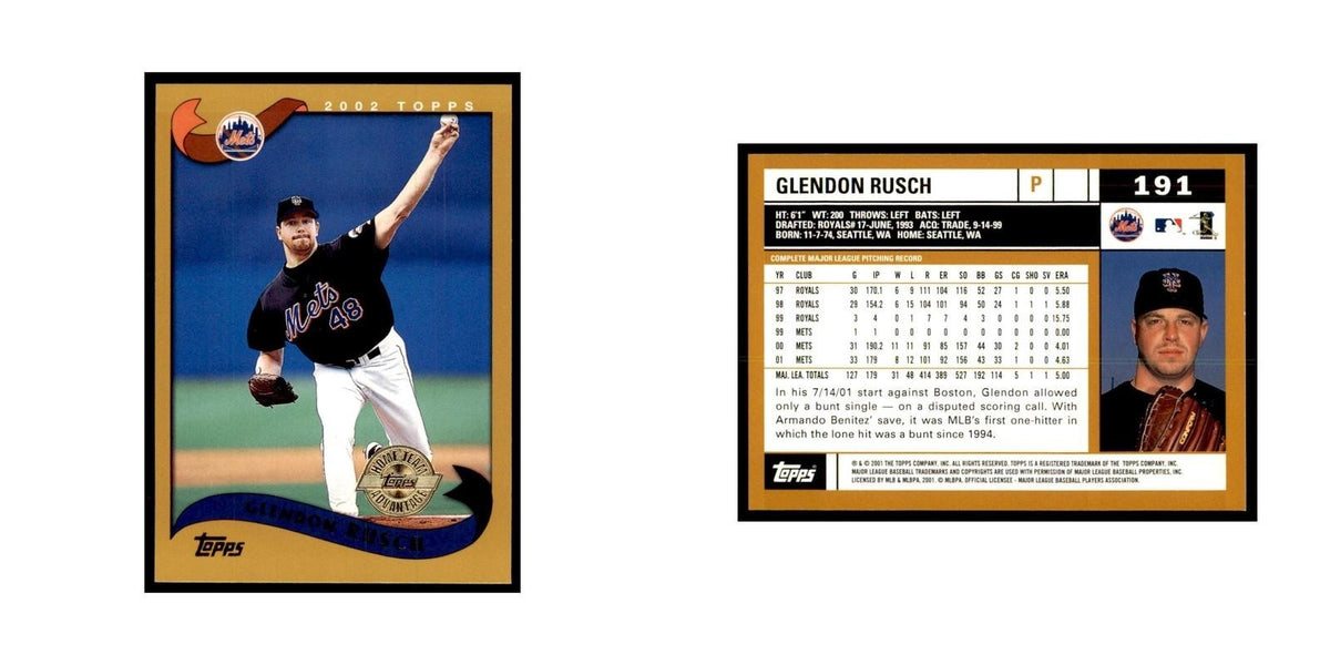 2002 Topps Home Team Advantage Glendon Rusch Baseball Cards #191