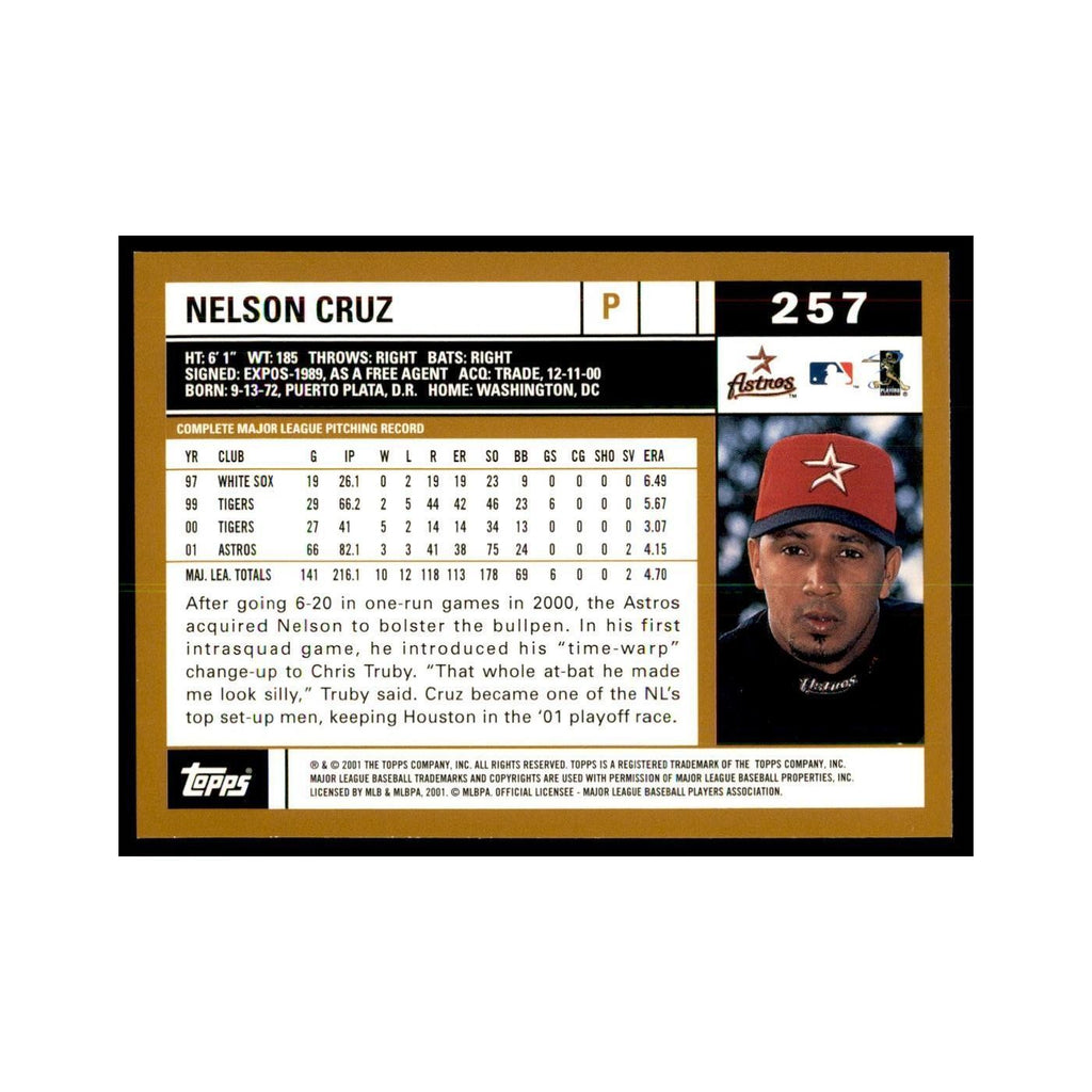 2002 Topps Home Team Advantage Nelson Cruz Baseball Cards #257